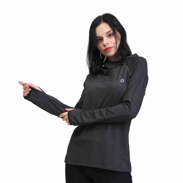 Policita para la cremallera de hombro para el cuello de la mujer con capucha del jersey 