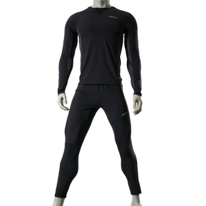 Compresión de hombres Basilapa Tibretos reflectantes Conjunto de ajuste Slim Active Slim
