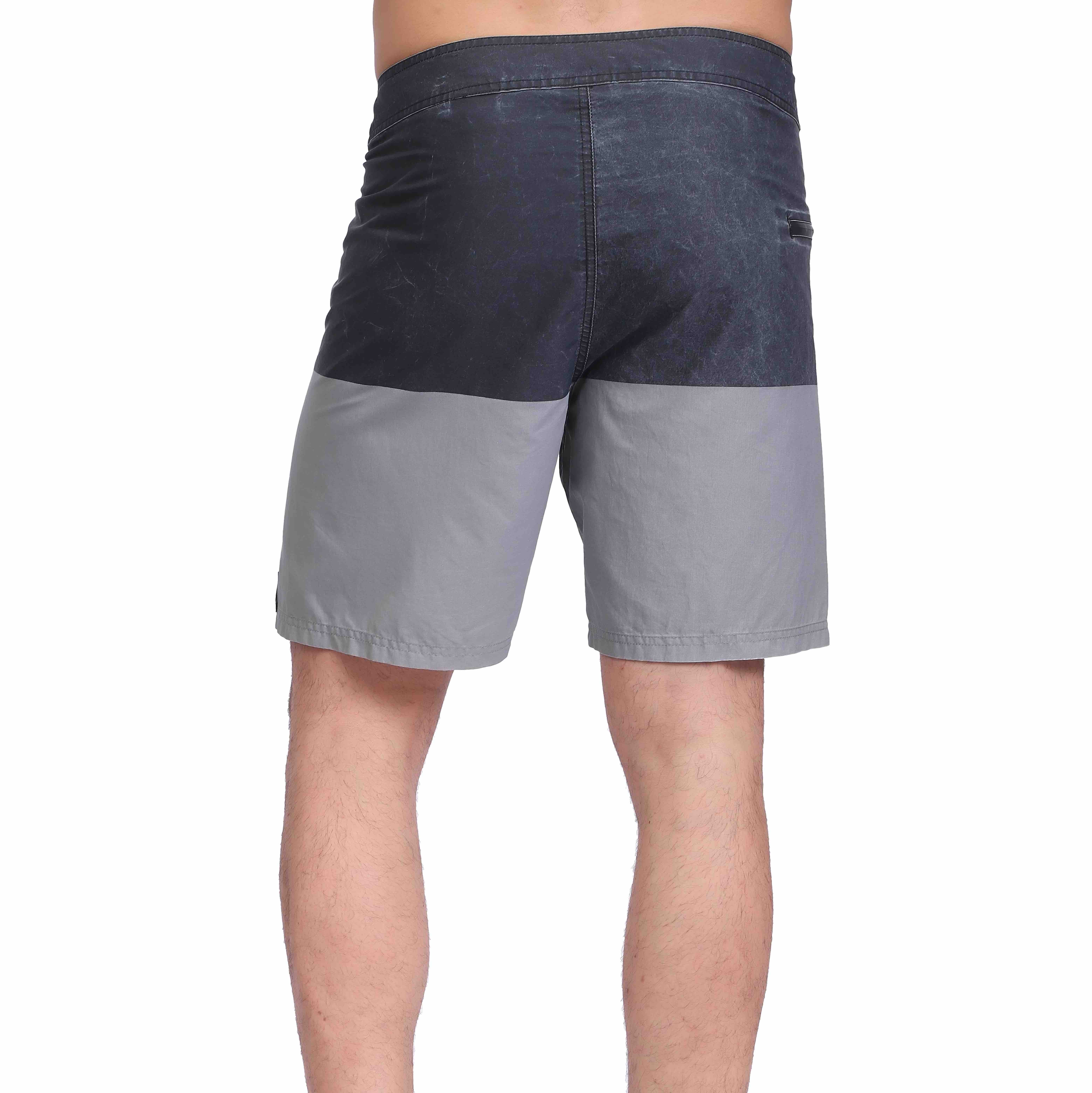 Babandas de natación con estampado de pigmento resistente al agua de los hombres, outso de paso de 19 pulgadas