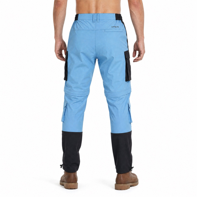 Pantalón de senderismo con cremallera y 5 bolsillos parche para hombre Pantalones de trekking