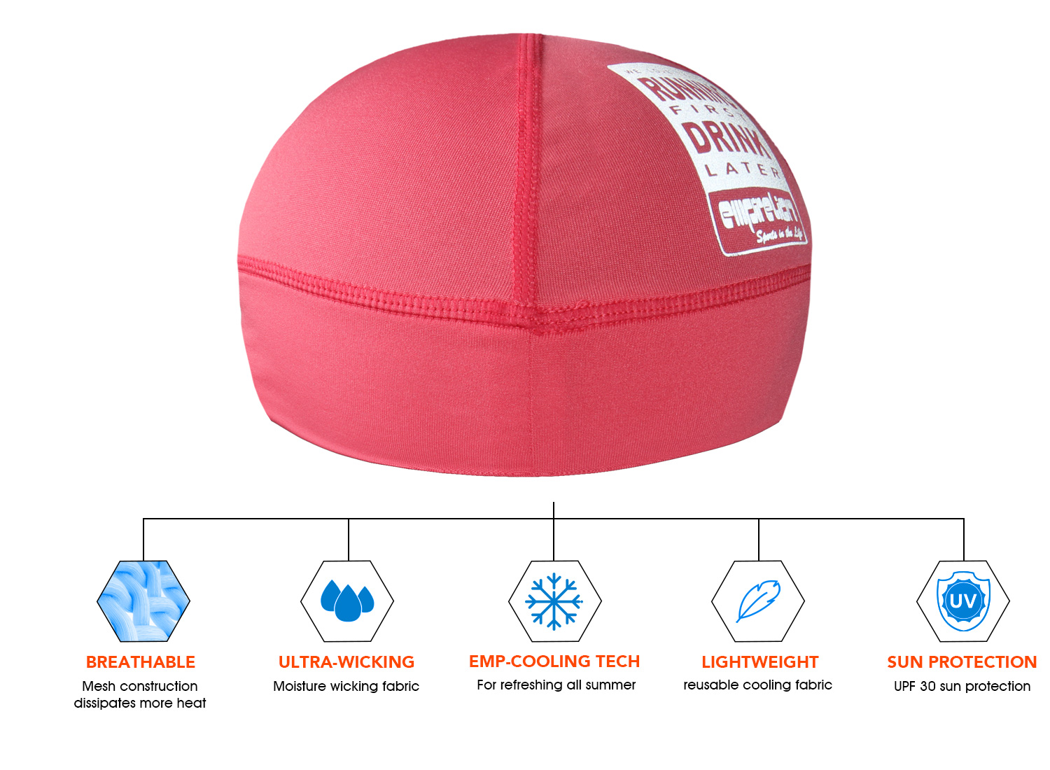 Linero de casco de enfriamiento de bajo perfil Sweet Sweet Wicking Skull Cap 