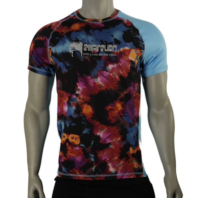 Camiseta de manga corta de graffiti de escalada para hombres